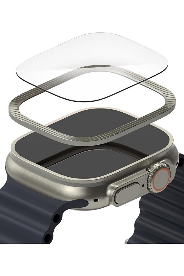 Apple Watch Ultra 2 / 1 Screen Protector 49mm) and Case |Bezel Styling & Glass- 49-44