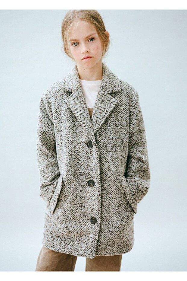 Kırçıllı yün palto - 5