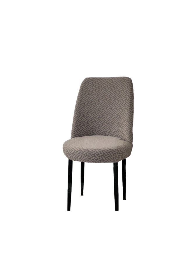 Brick Pattern Oval Chair Cover Lycra Flexible Washable Elastic Chair Cover (6 Pieces)