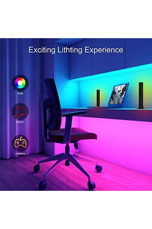 Smart LED Light Bar, RGB Smart LED Lamp with 12 Dynamic Modes and Music Sync Modes, Bluetoot - 5