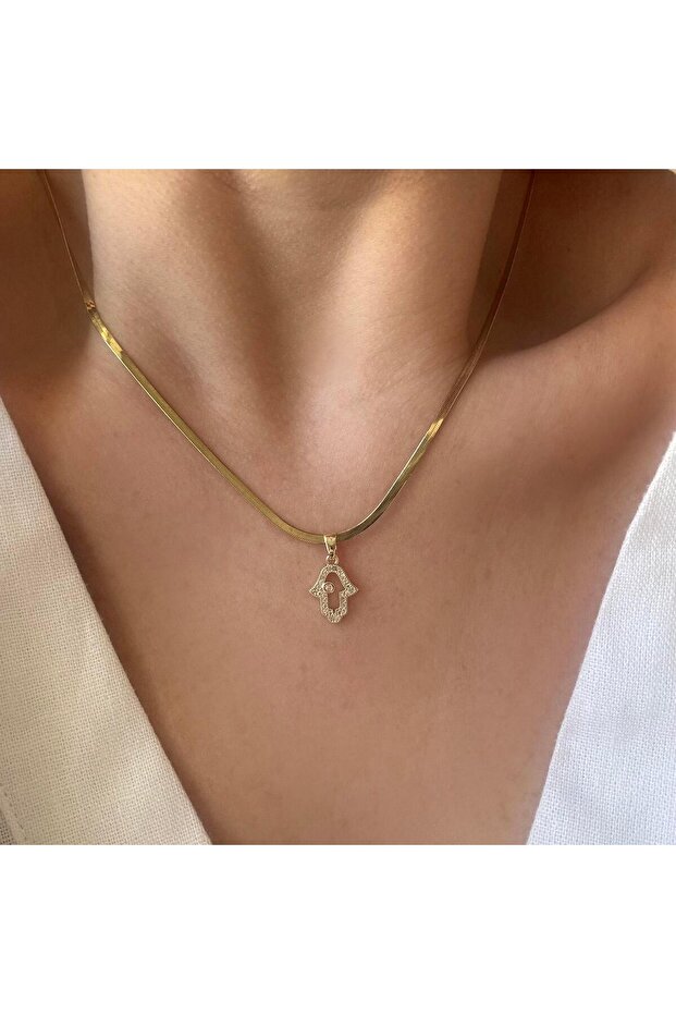 Çelik Fatma Kolye - 2