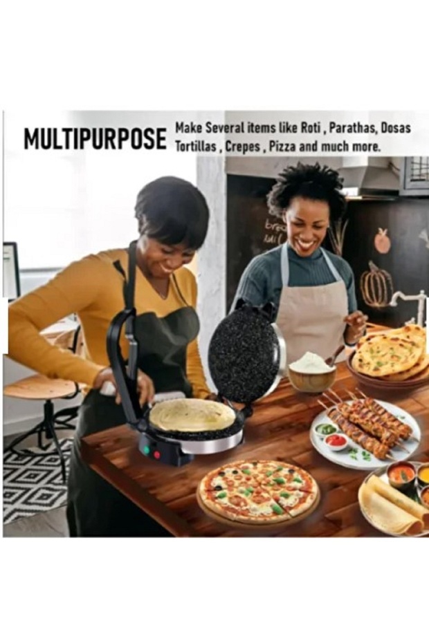 Roti Chapati Maker – Non-Stick Flatbread & Tortilla Press with Adjustable Temperature Control - 5