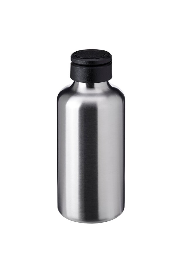 ENKELSPÅRIG Water Bottle, Stainless Steel/Black, 0.7 l