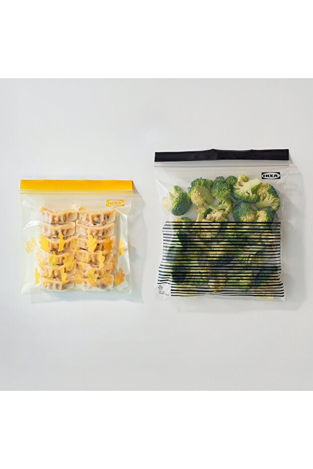 ISTAD Resealable bag, patterned black/yellow, 2.5/1.2 l - 2