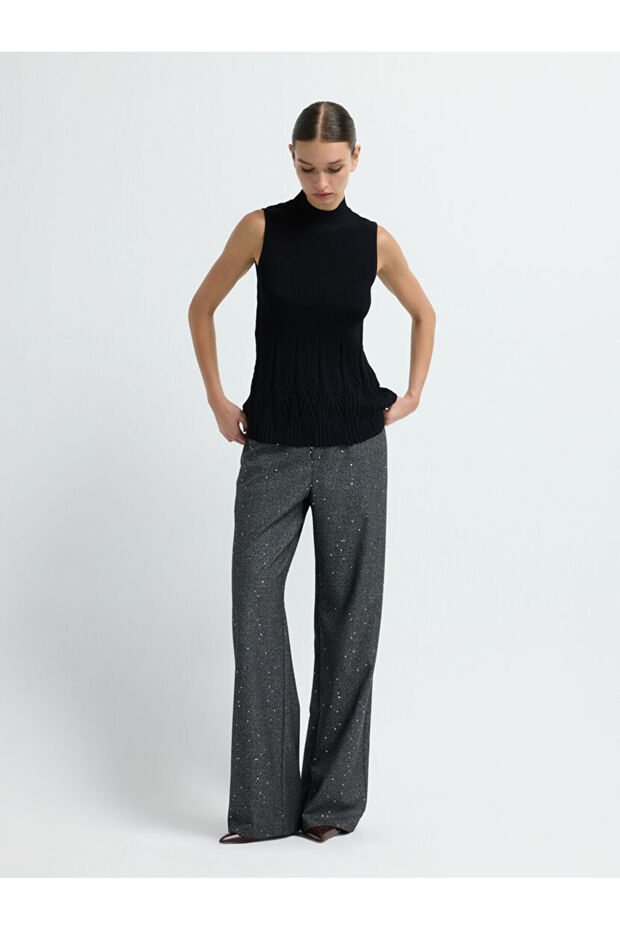 Dik Yaka Triko Bluz - 4