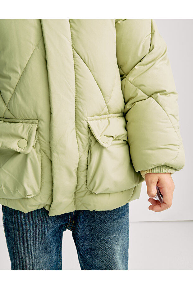 Kapüşonlu Kapitone Ceket (2–8 Yaş) - 3