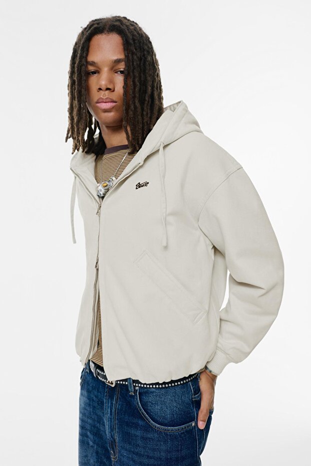 STWD kapüşonlu bomber ceket - 5