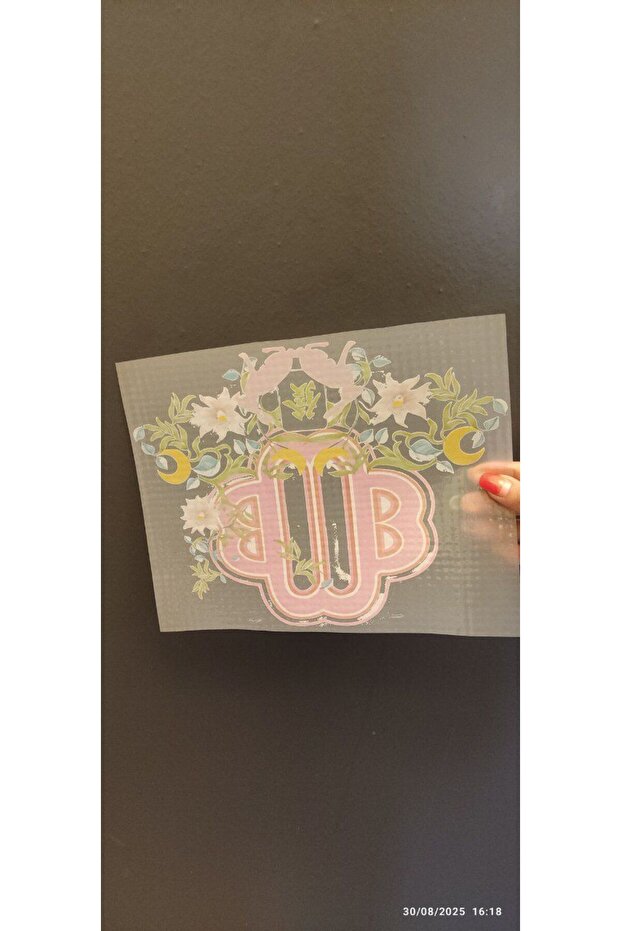 Iron-On Design Floral Transfer Printing Arma 25X20 cm
