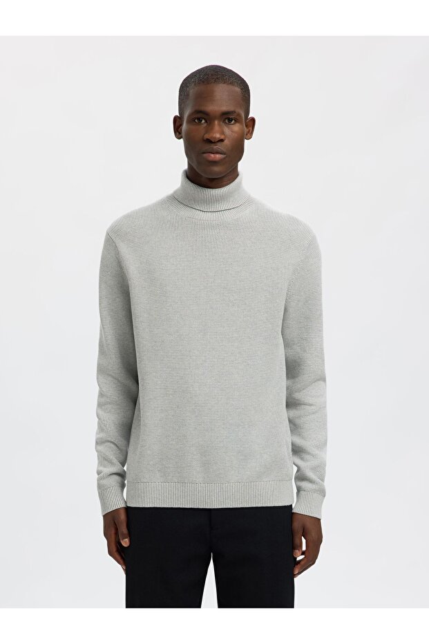 Rollkragenpullover Baumwoll - 1