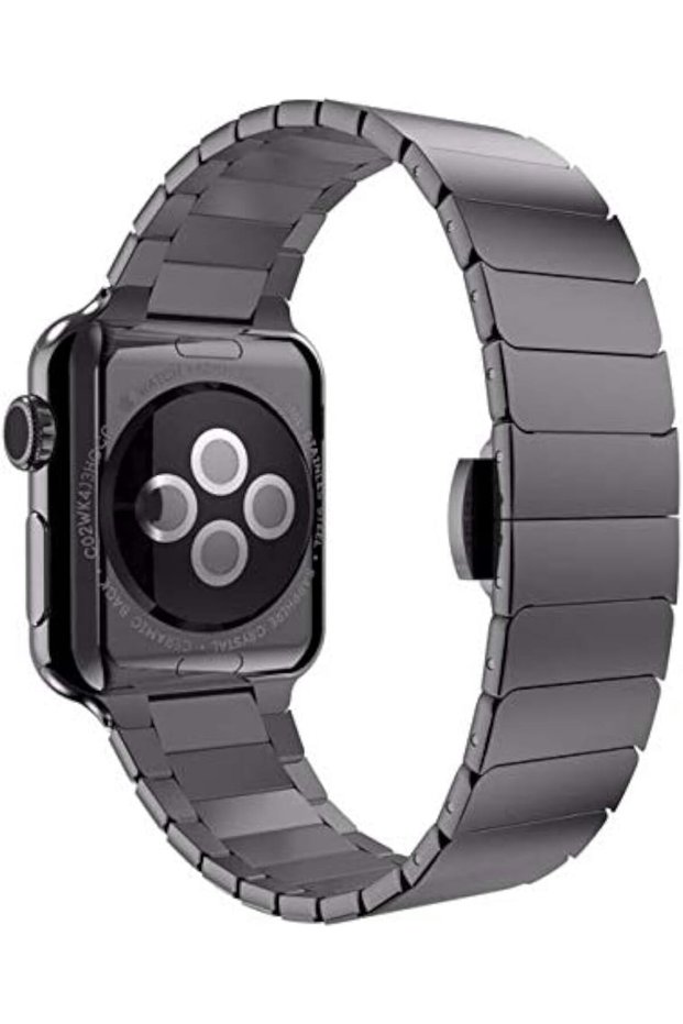 Link Bracelet for Apple Watch Band Stainless Steel Band Butterfly Clasp Watchband for iwatch 38mm