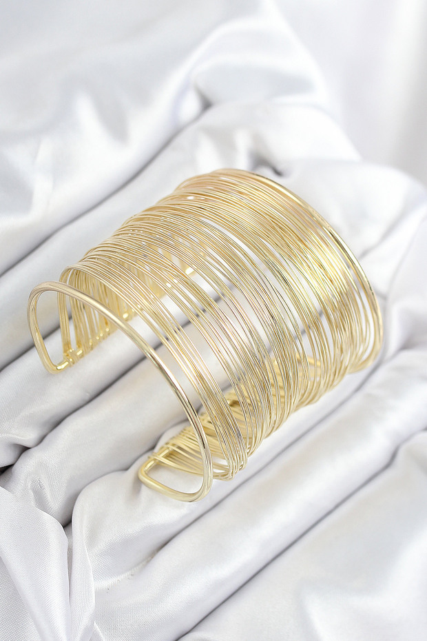 Brass Wire Wrapped Model Gold Color Women's Bracelet