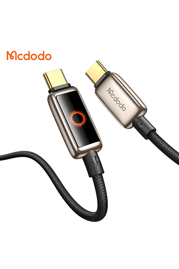 | Auto Power Off 100W USB-C to USB-C with Breathing Light LED Display Data Cable 1.2m - 3