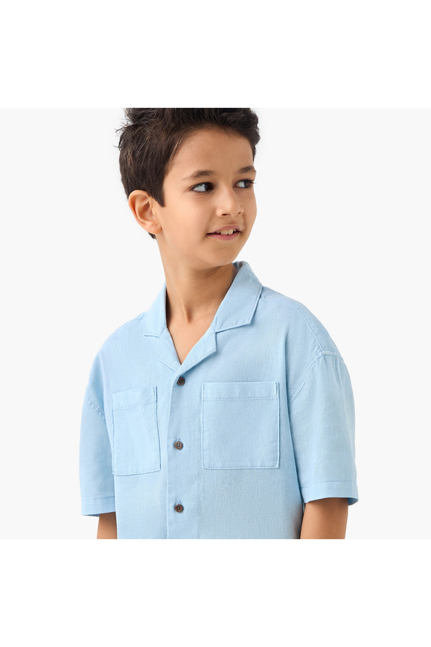 طقم قميص وشورت سادة - 5