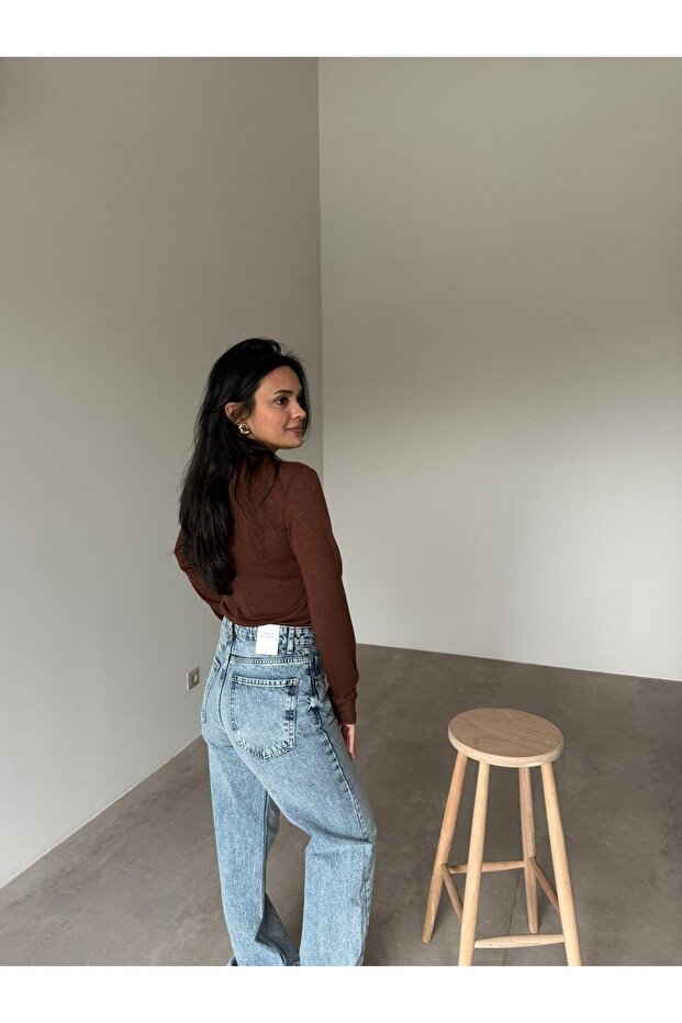 Coffee Basic Transparent Blouse - 3