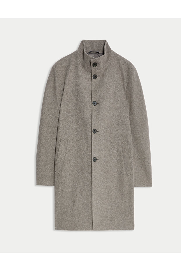 Yüksek Yaka Ceket - 5