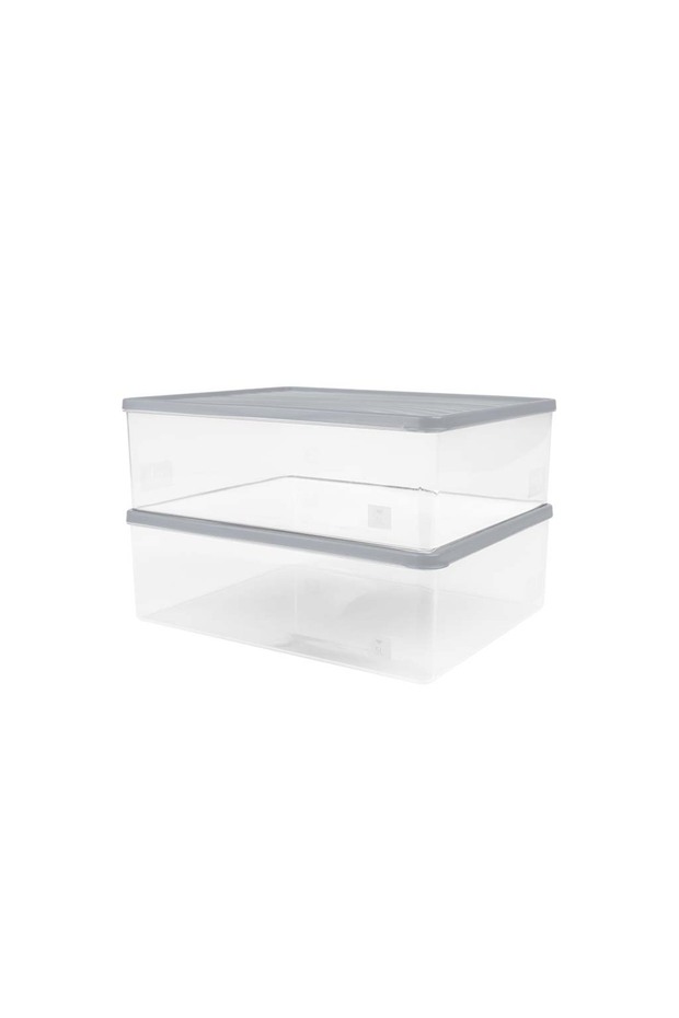 Deep Freezer Storage Container – with Lid – Transparent, Bpa-Free, Leakproof 5L Gray - 5
