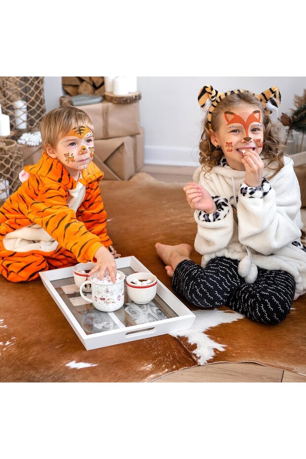 Temporary Face Sticker for Makeup - Fox Model, Orange - 2