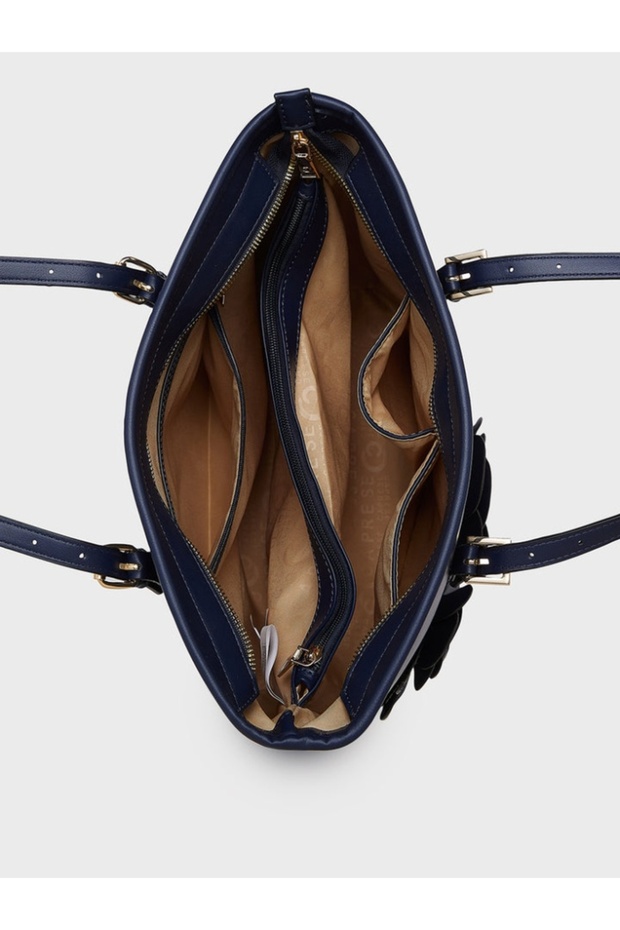 حقيبة توت بلوم متوسطة الحجم باللون الأزرق البحري - 7