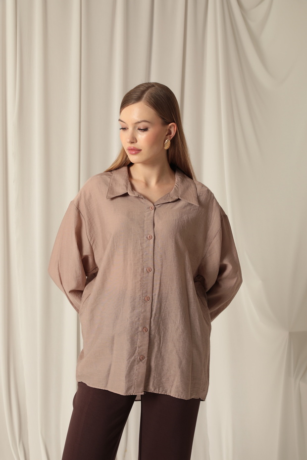 Aerobin Kumaş Basıc Gömlek - 7