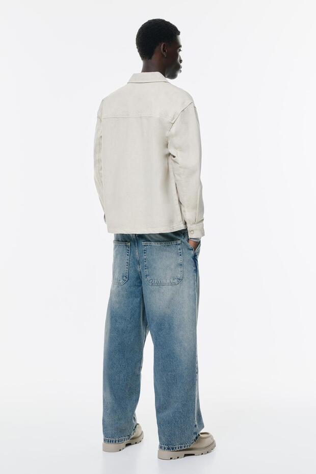 Asit yıkamalı ince ceket - 6