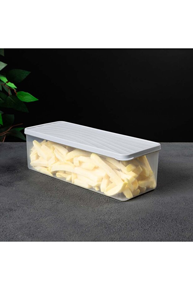 Deep Freezer Storage Container – with Lid – Transparent, Bpa-Free, Leakproof 2L Gray - 1