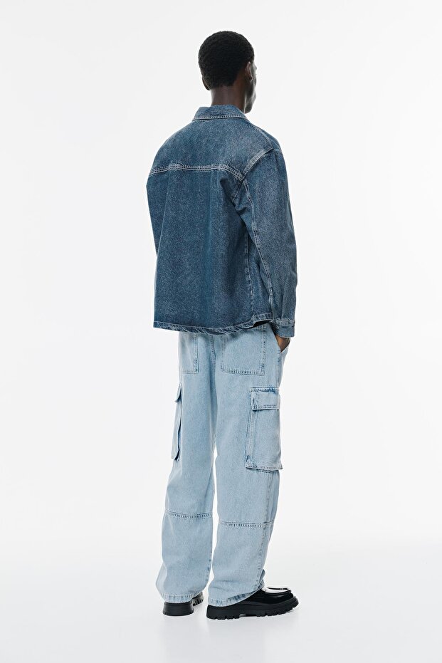 Asit yıkamalı ince ceket - 6