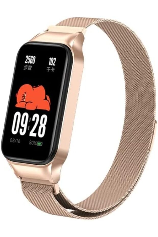 Milanese Loop Strap for Xiaomi Redmi Smart Band 2 Rose Gold