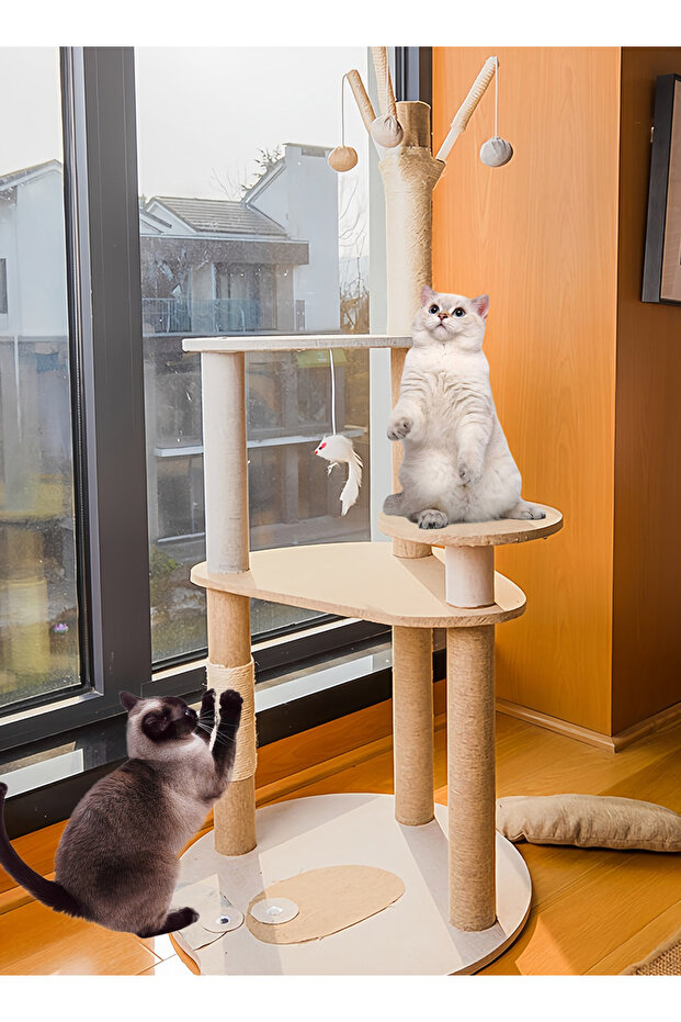 Cat Climbing Frame Cat Tree Cat Scratching Posts Cat Tower - 5