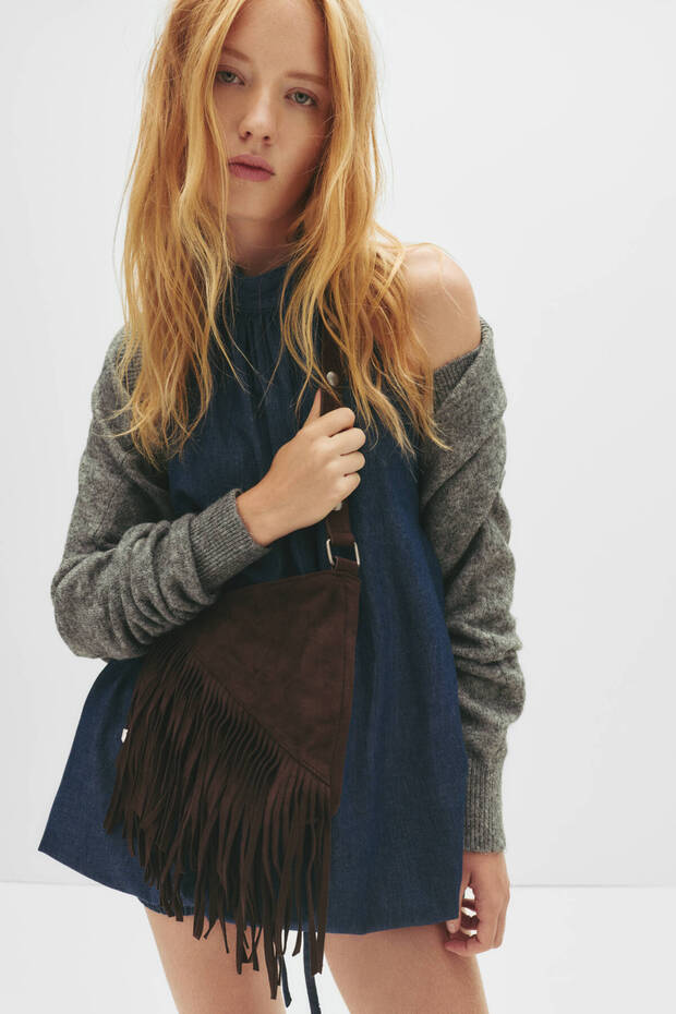 Püsküllü çapraz askılı çanta - 6