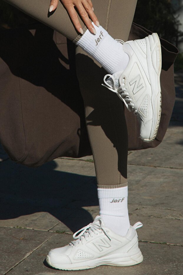 جوارب بيور هارموني باللون الأبيض والبني - 1