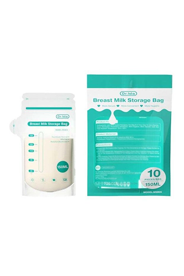 Breastmilk Storage Bags, 10 Pack, 150ML, BPA Free, Double Track Sealing, Leak-Proof, Durable