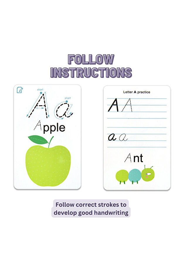 52 بطاقة للكتابة والمسح - ABC و123 - 8