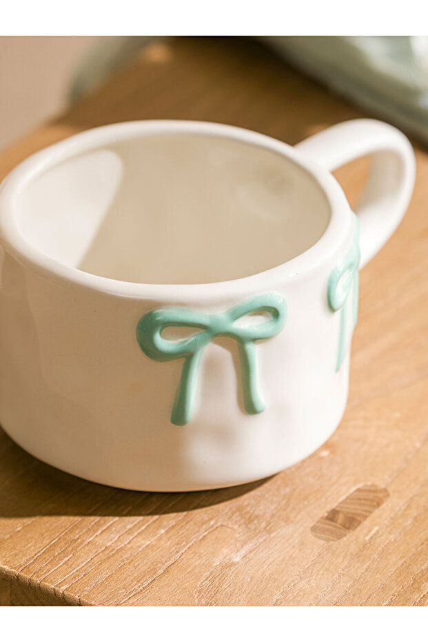 Create Your Style with Uzg Store |   Bow Printed Ceramic Mug 400 ml - 3