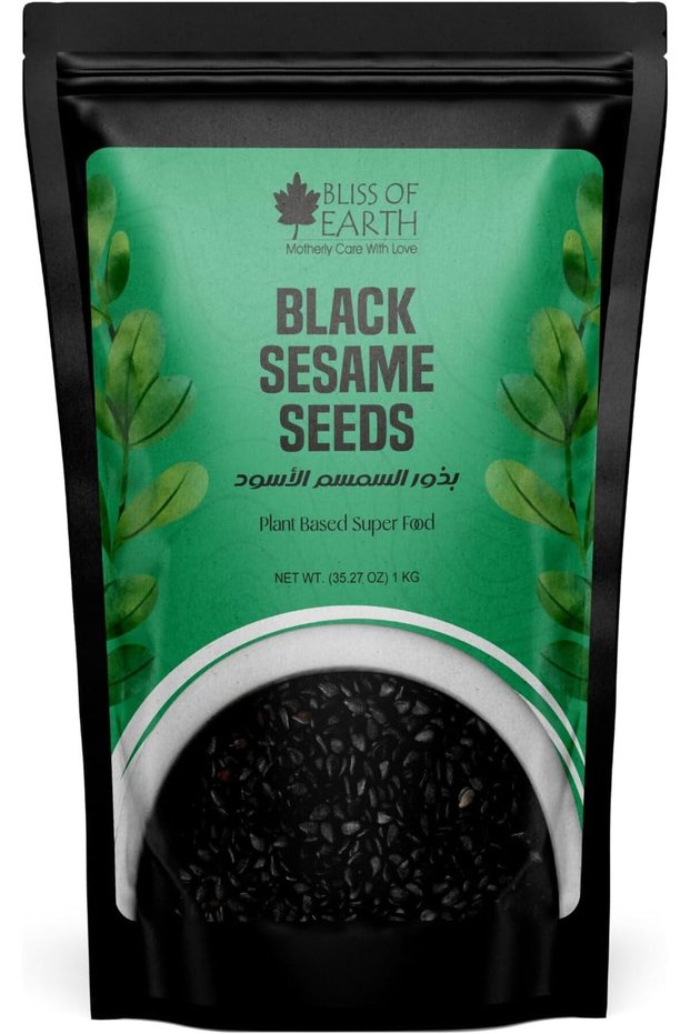 Black Sesame Seeds, 1kg | Natural Superfood, Rich Nutty Flavor Premium Whole Seeds