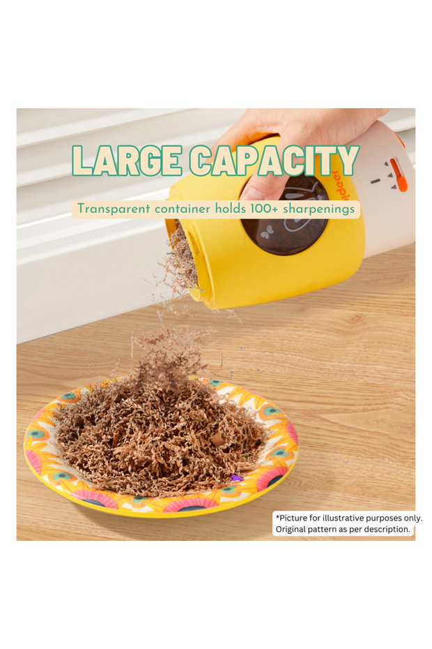 Automatic Pencil Sharpner - Yellow Mushroom - 8