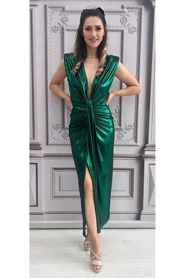 Rochie eleganta din material metalizat - 1