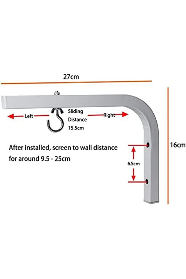 شاشة عرض عالمية مع حامل على الحائط على شكل حرف L مع حامل قابل للتعديل في السقف - 3