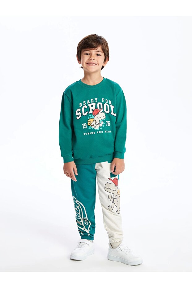 LCW Kids Yeşil Beli Lastikli Kalın Erkek Bebek Jogger Eşofman Alt - 2