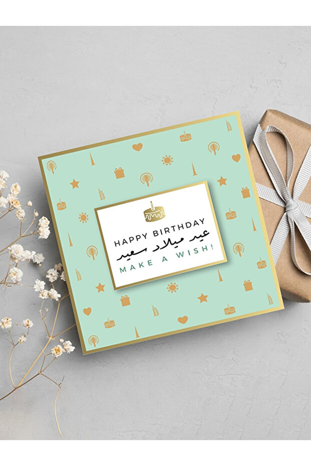 Happy Birthday Make a Wish Foil Greeting Card