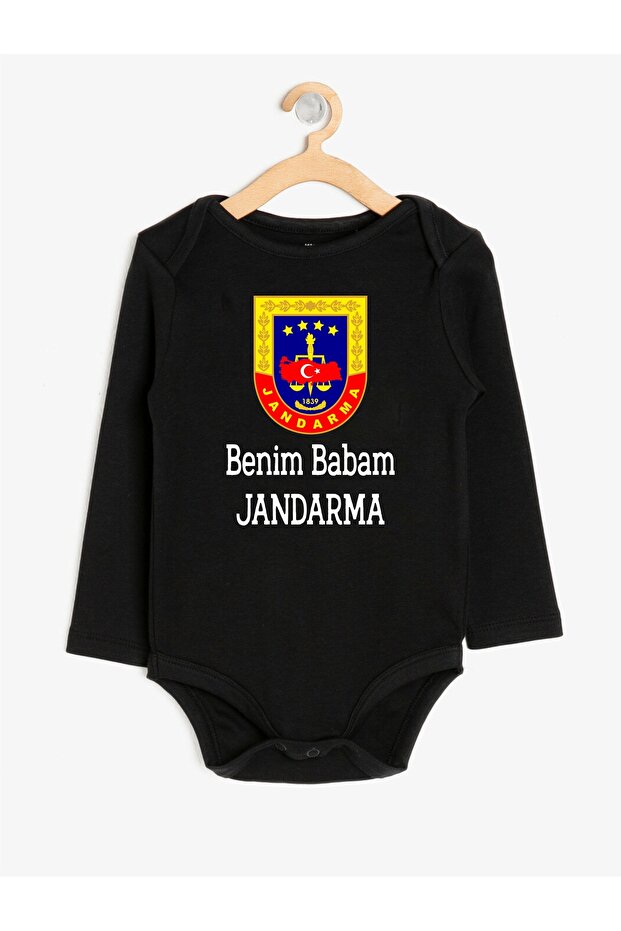 My Dad is Gendarmerie Printed Baby Bodysuit