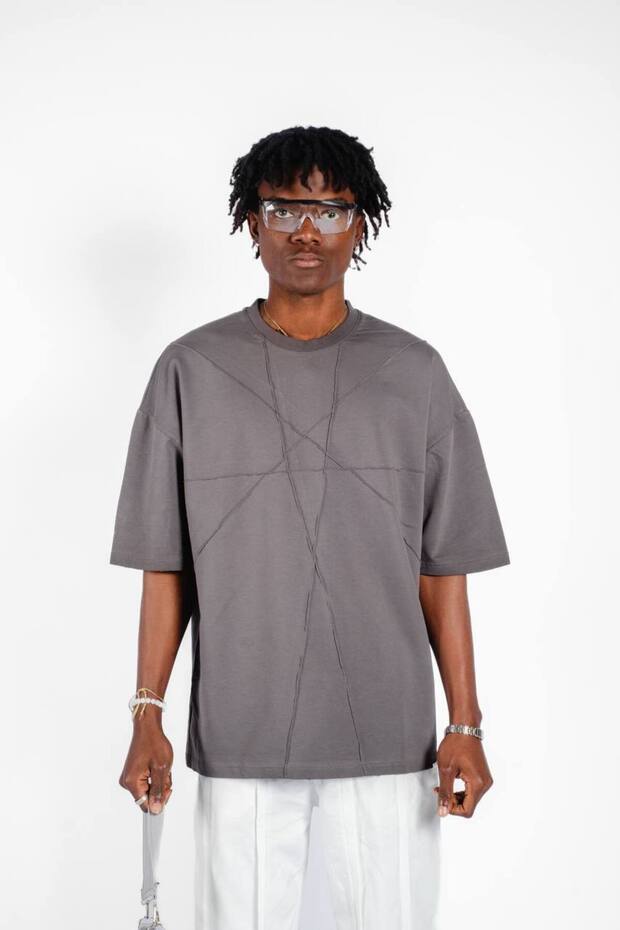 Nakış Desenli Oversize Tshirt
