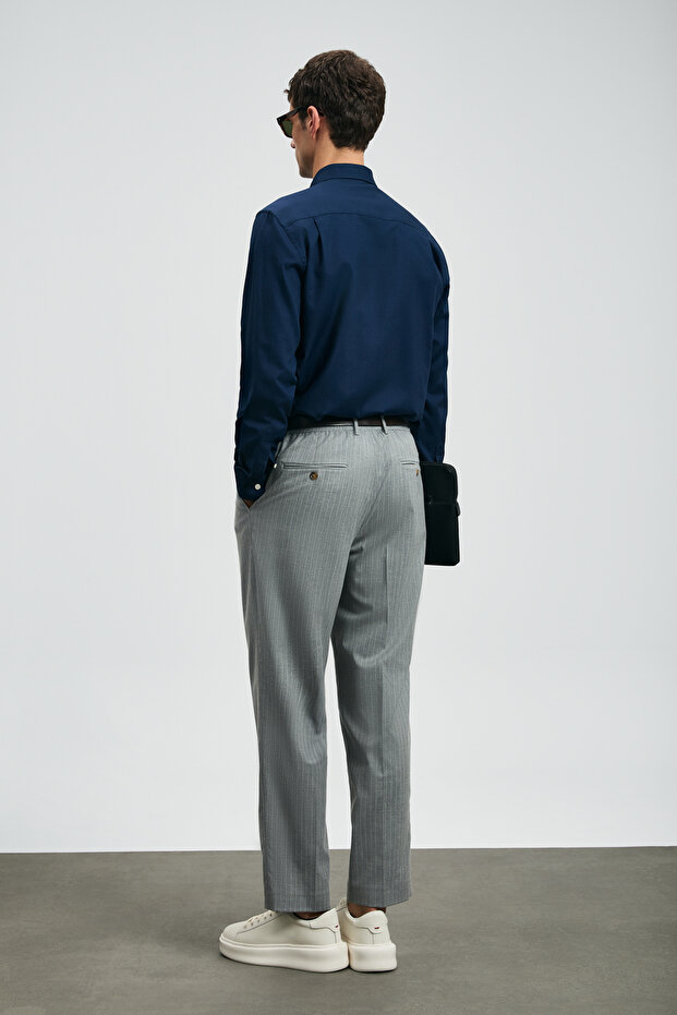 Veran Erkek Basic Gömlek Regular Fit Lacivert - 6