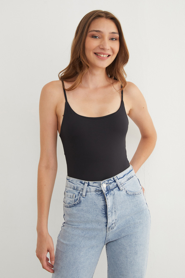 Basic İp Askılı Çıtçıtlı Body - 1