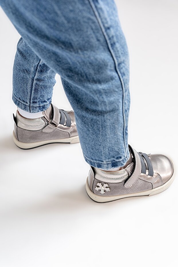 Kız Çocuk Platin Hakiki Deri Suya Dayanıklı Anatomik İlk Adım Bot - 2