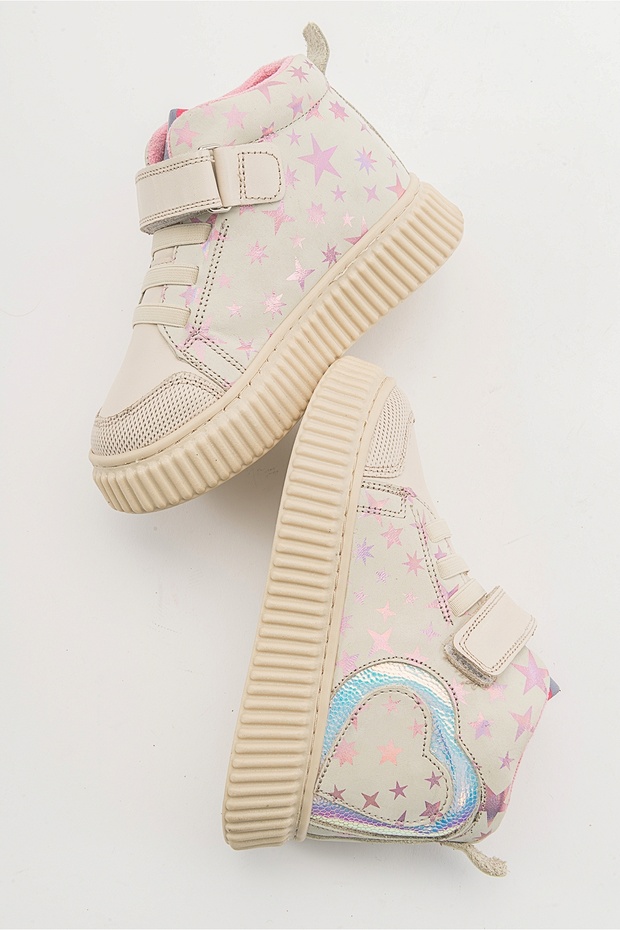 Kız Çocuk Bej Hakiki Deri Suya Dayanıklı Anatomik Günlük Bot - 5