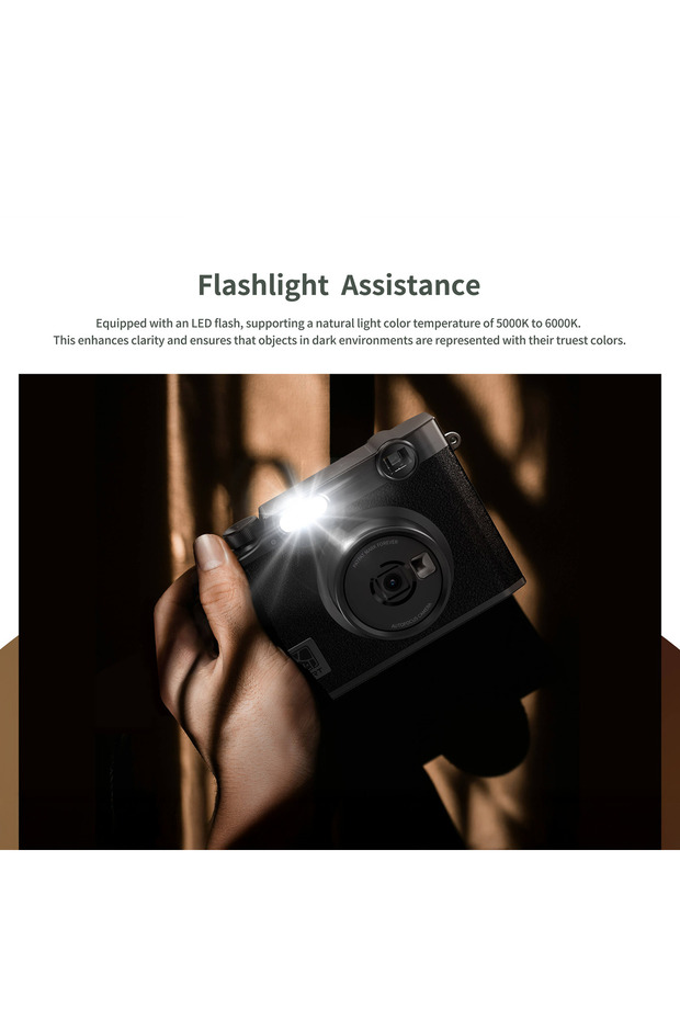 Z3 Instant Print Camera – 2.8" Screen Instant Editing & Printing Camera (Brown) - 5