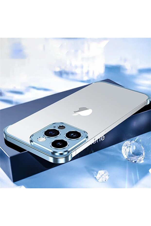 Metal Edgeless Case Compatible with iPhone 16 Plus - 3