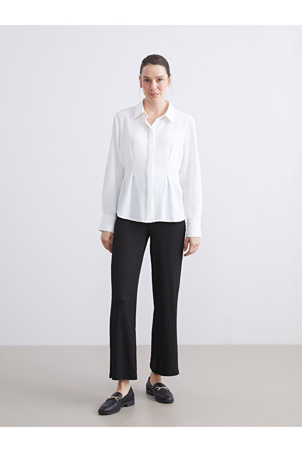 Esvab • Modern & Distinctive Women's Textured Pants with Waist Cord