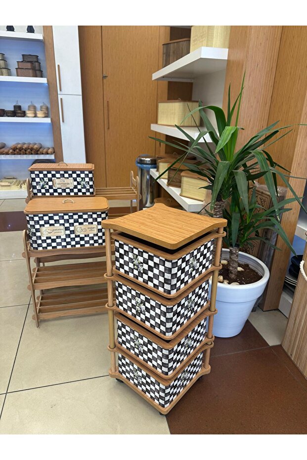 Ahşap 4 Li Sebzelik - 1