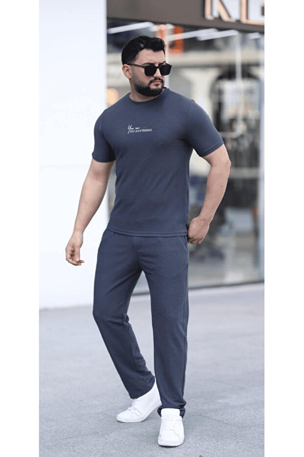 Erkek Pamuklu Örme Eşofman Takımı - 2